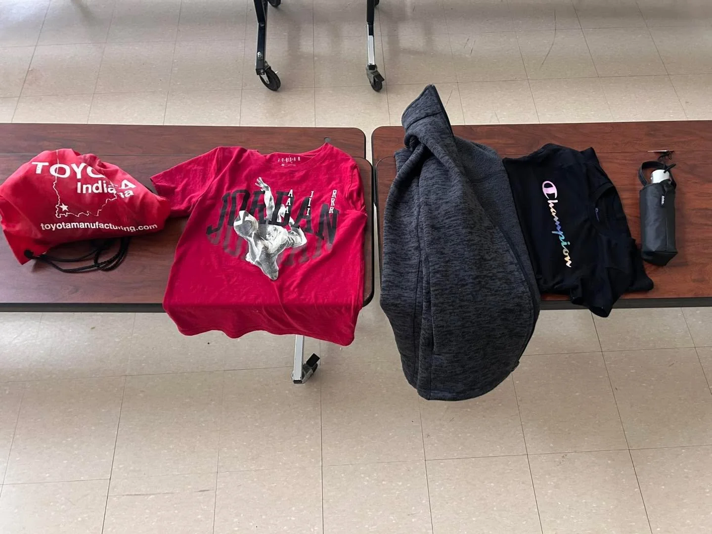 Items left at pictures today. You can claim them during games at the shed!