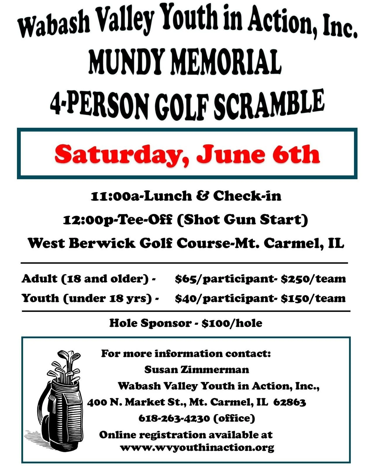 Do you have your team?

Please contact the office (wvyouthination@hotmail.com or leave a message at 618-263-42330) to let us know you are coming!  Registration fees can be collected at the tournament, but we just want to make sure we have enough food