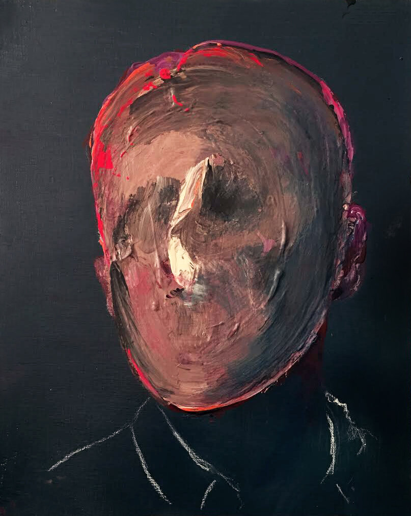 Anthony Rondinone - %22Man In Kitchen Light%22 - 8 x 10 - acrylic on canvas paper - 2019.jpg