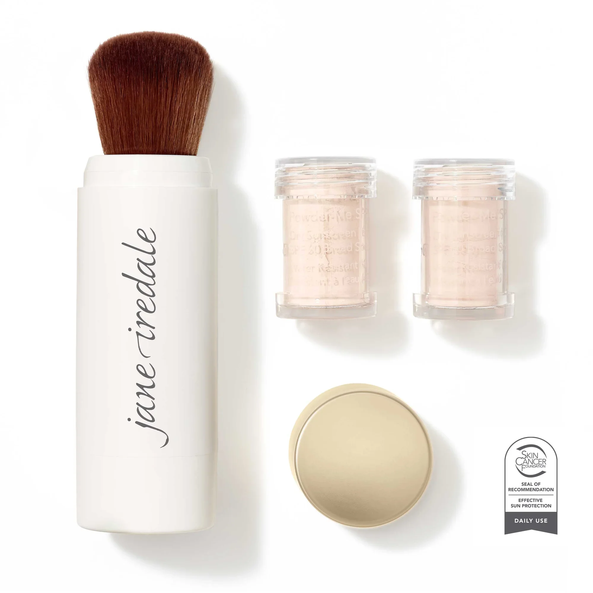 Powder-Me Spf 30 Refillable Brush & 2 Refill Canisters