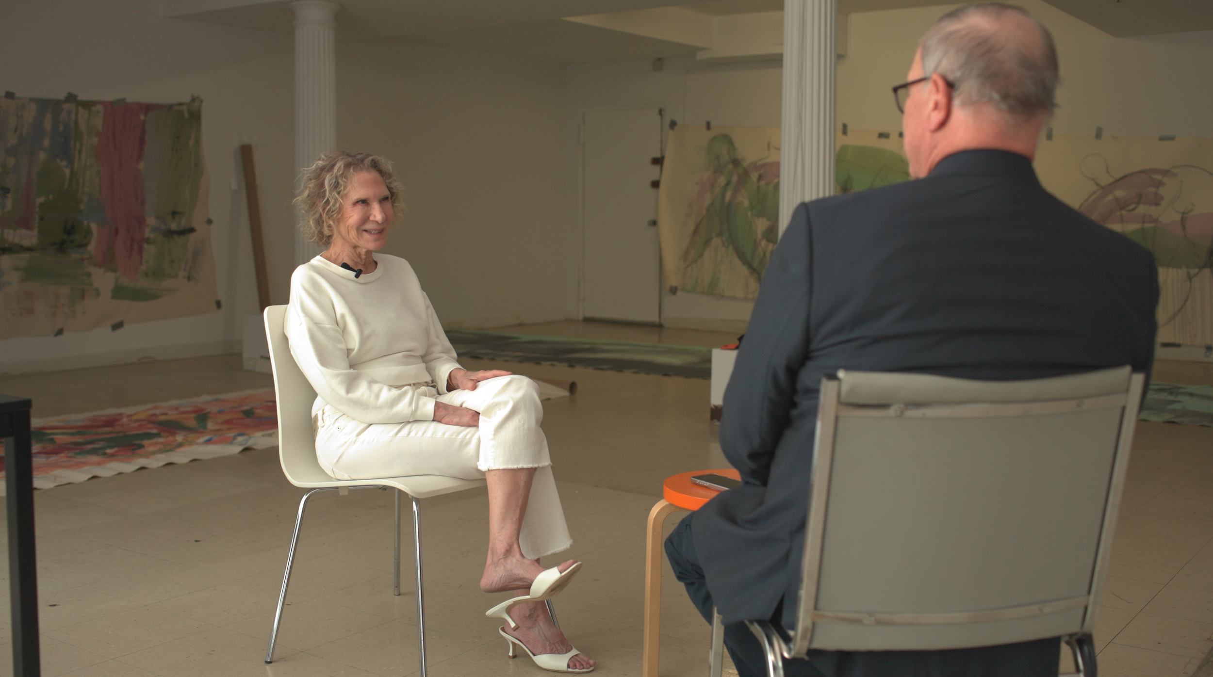 Francine Tint being interviewed by art critic David Ebony.png