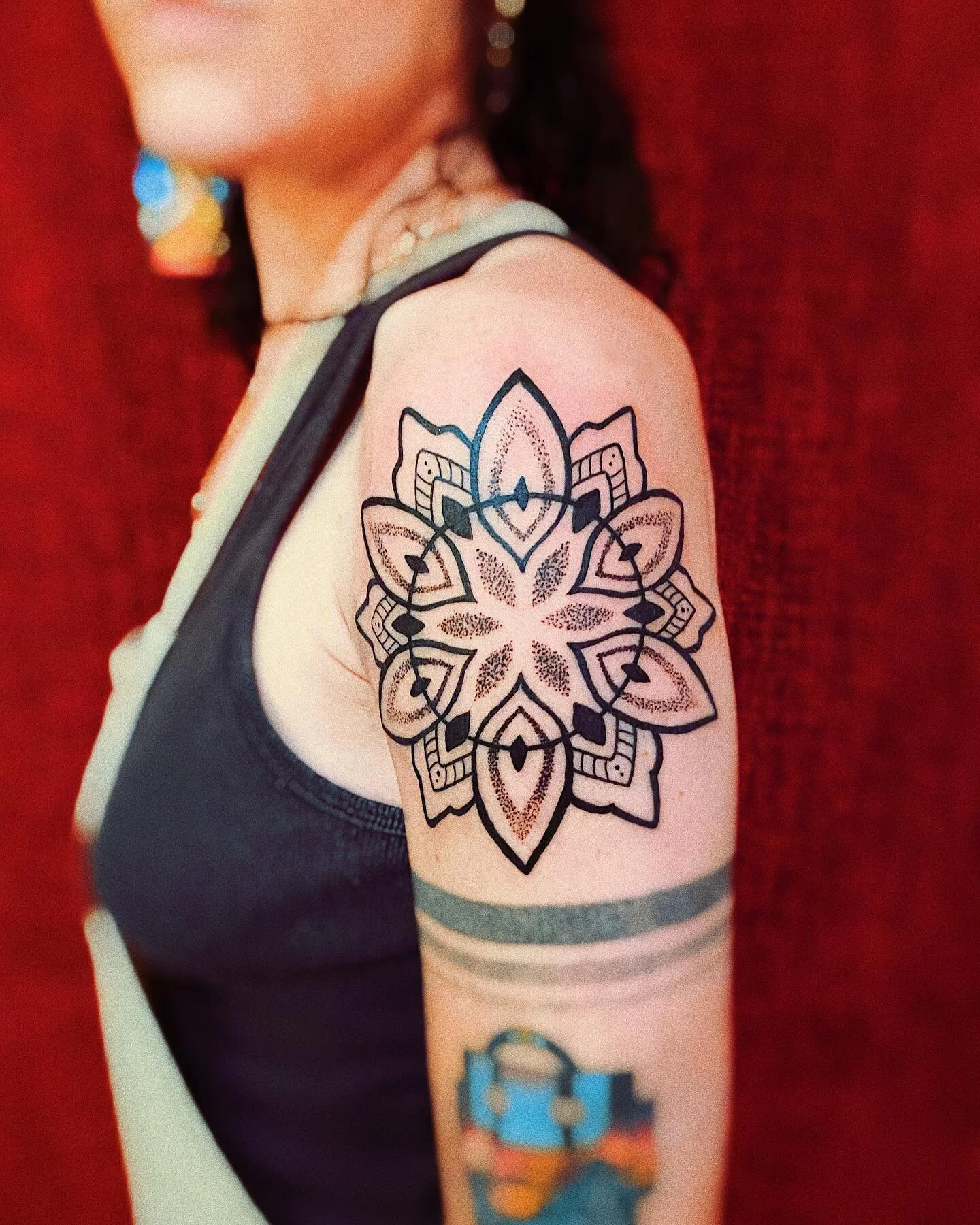 I remember you coloring, painting, COVERING your bedroom walls with your art like it was yesterday . it&rsquo;s been a long time coming and I&rsquo;m so honored to have this piece. Feels like a shield. Love you big and deep, Atlantis ♾@shakti.kali.ta