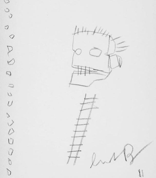 Small sketch by Jean-Michel Basquiat that I wanted recently sold for a reachable price. Damn. Would have been a good start.