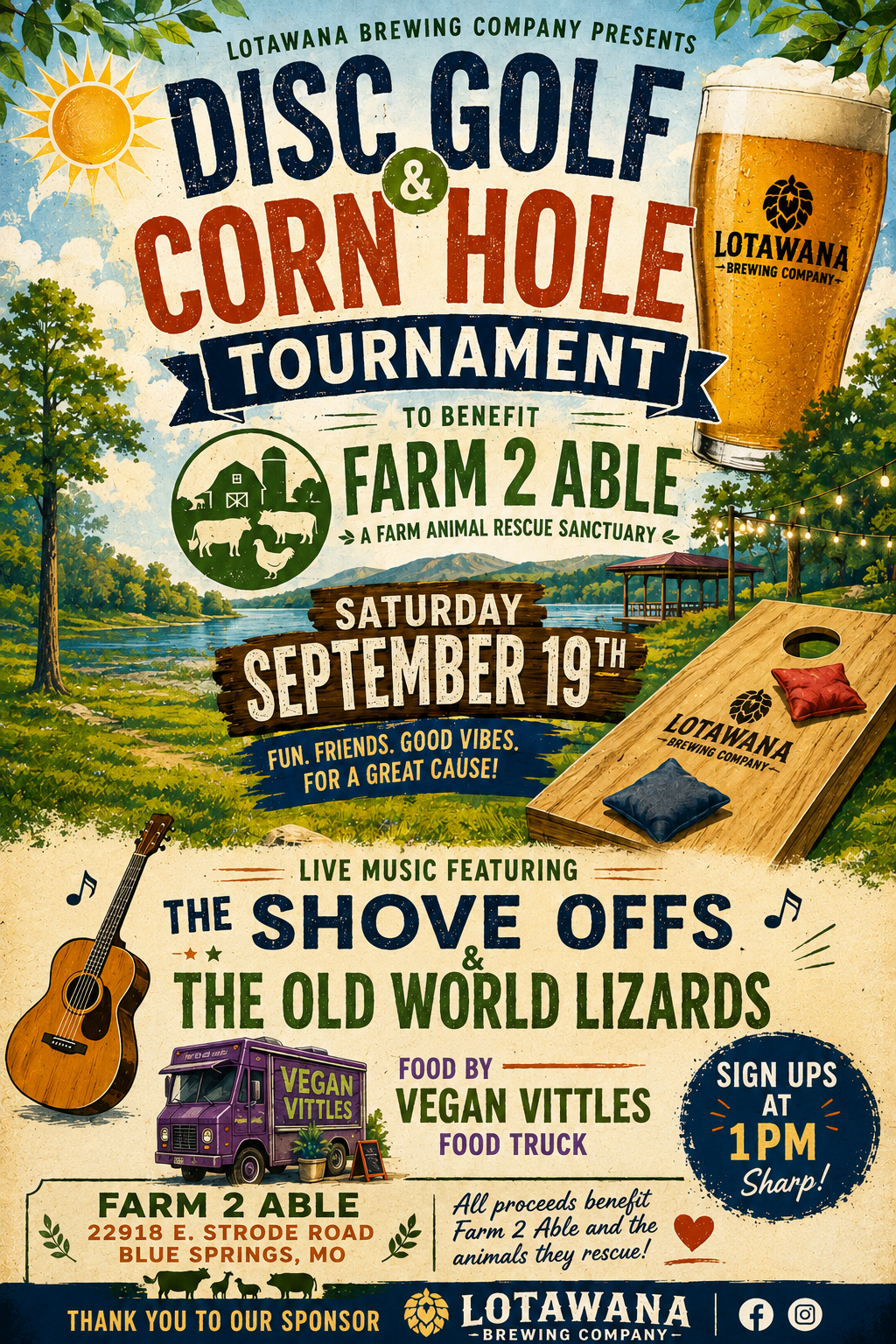Farm to Able Cornhole / Disc Golf Fundraiser