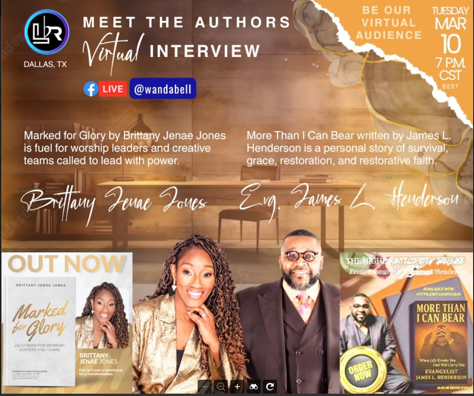 TODAY IS THE DAY! JOIN US ON FB LIVE AT 7PM CST! 

Log on to https://www.facebook.com/TheLadyBell