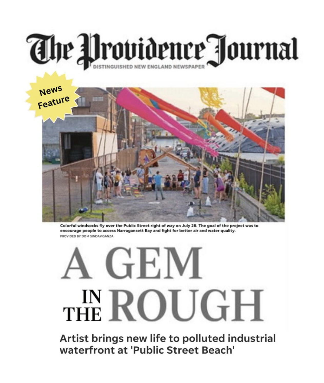 Write up in the Providence Journal