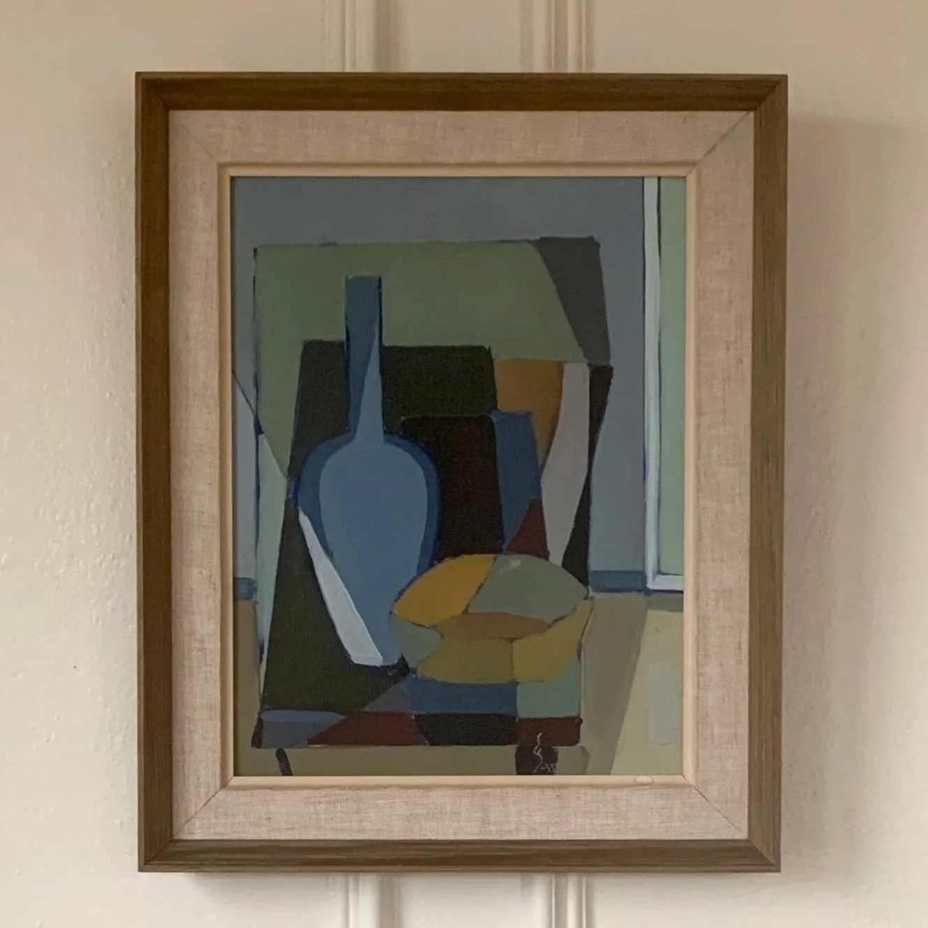 Cubist Still Life with Vase and Dish