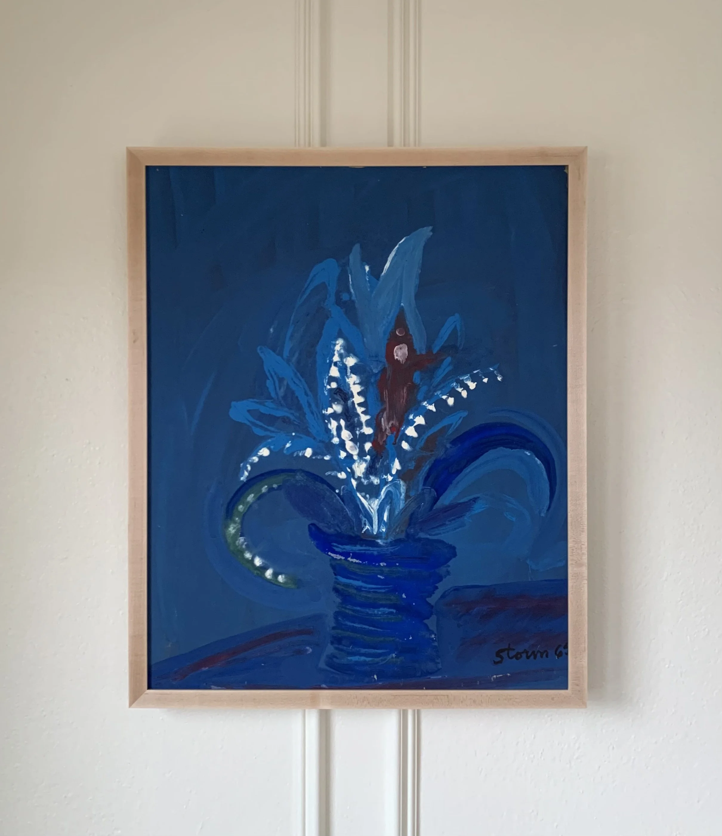 Floral Still Life in Blue