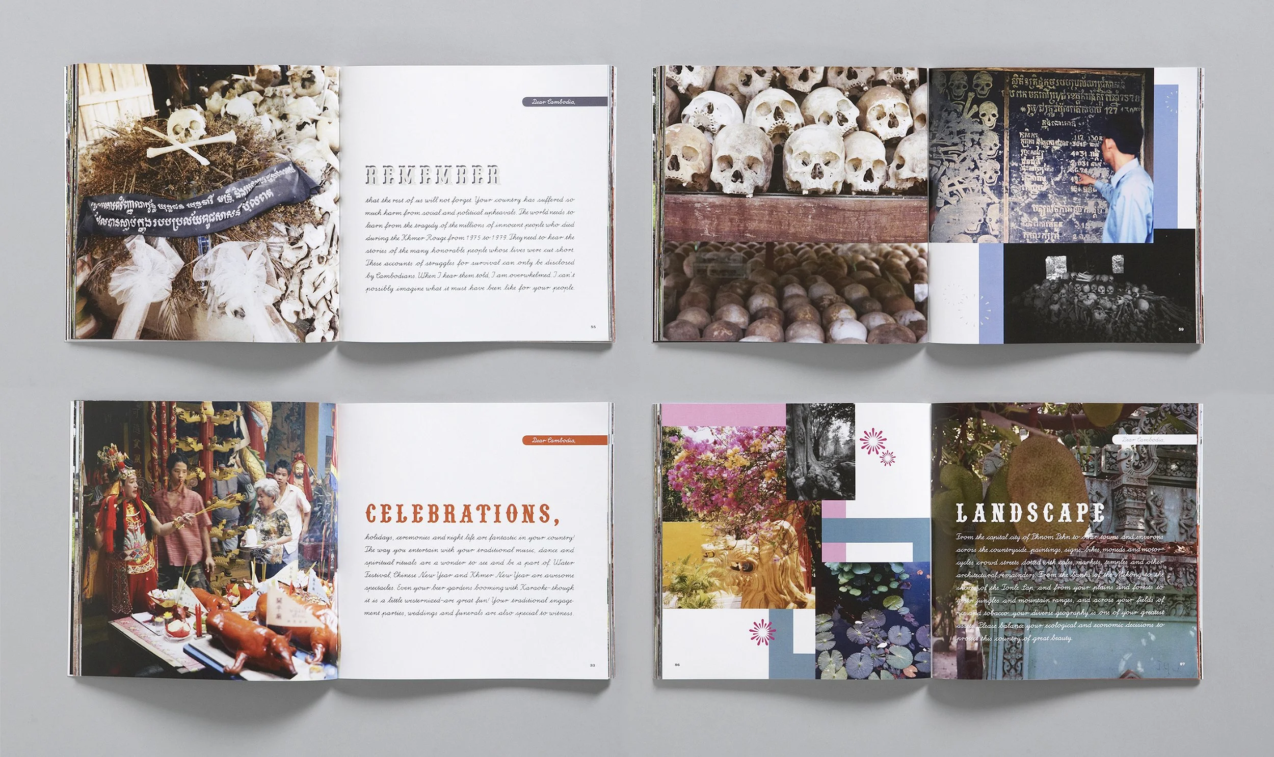 Cambodia Book; spreads
