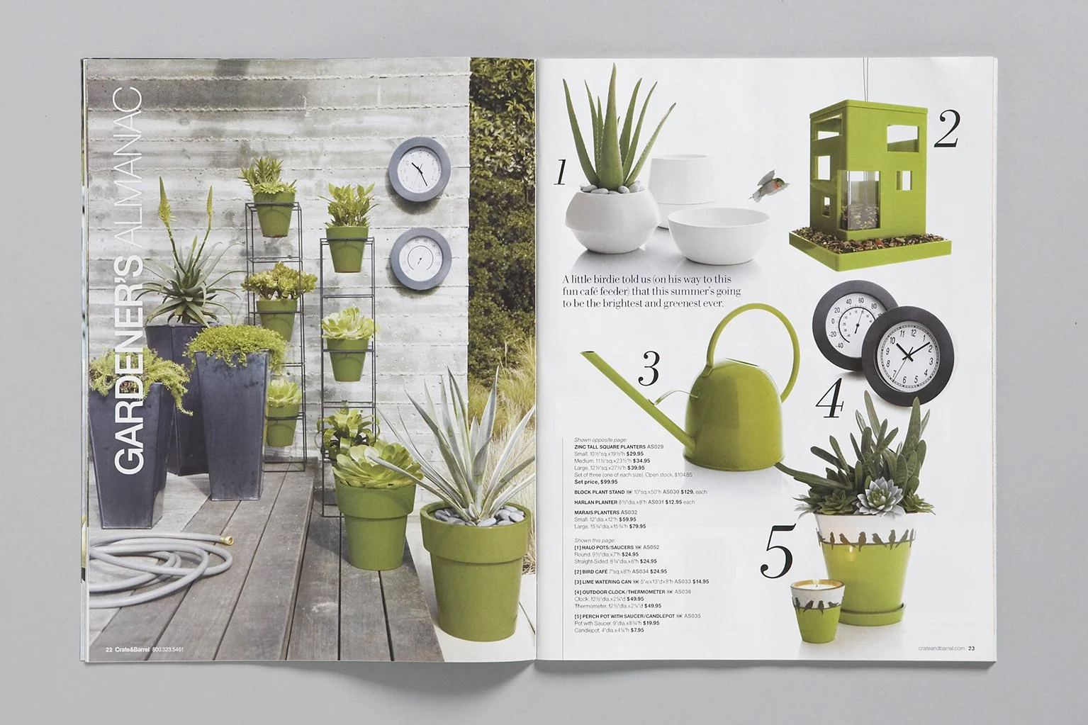 Crate&Barrel; Catalog design