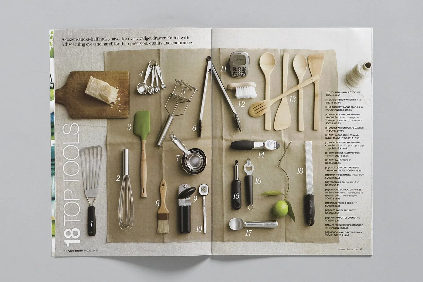 Crate&Barrel; Catalog design