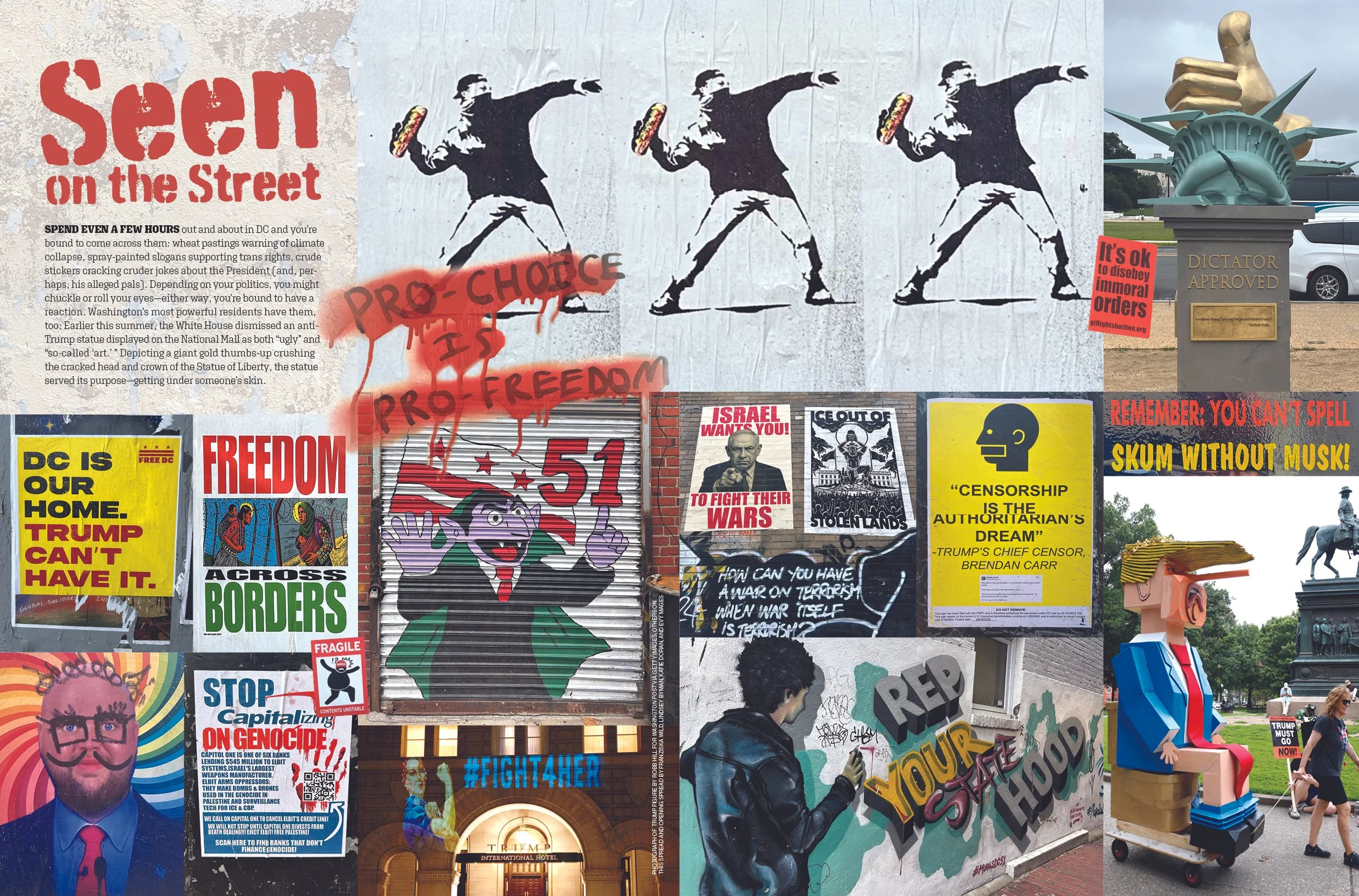 Washingtonian; Protest Art