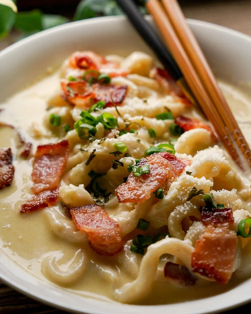 Recipe: Miso Carbonara Udon