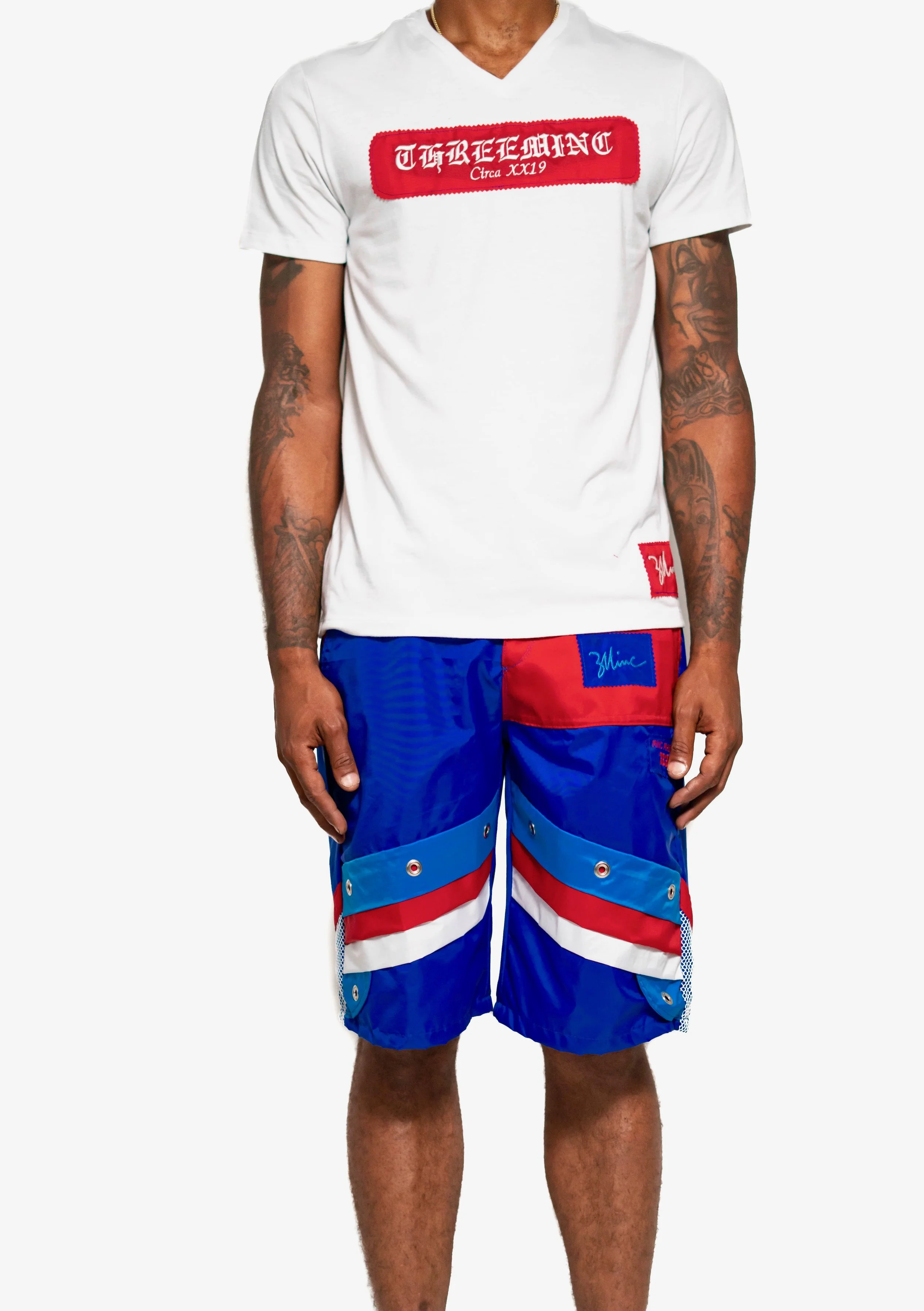 "THIRD ISLAND" Nylon Rip-Stop Shorts
