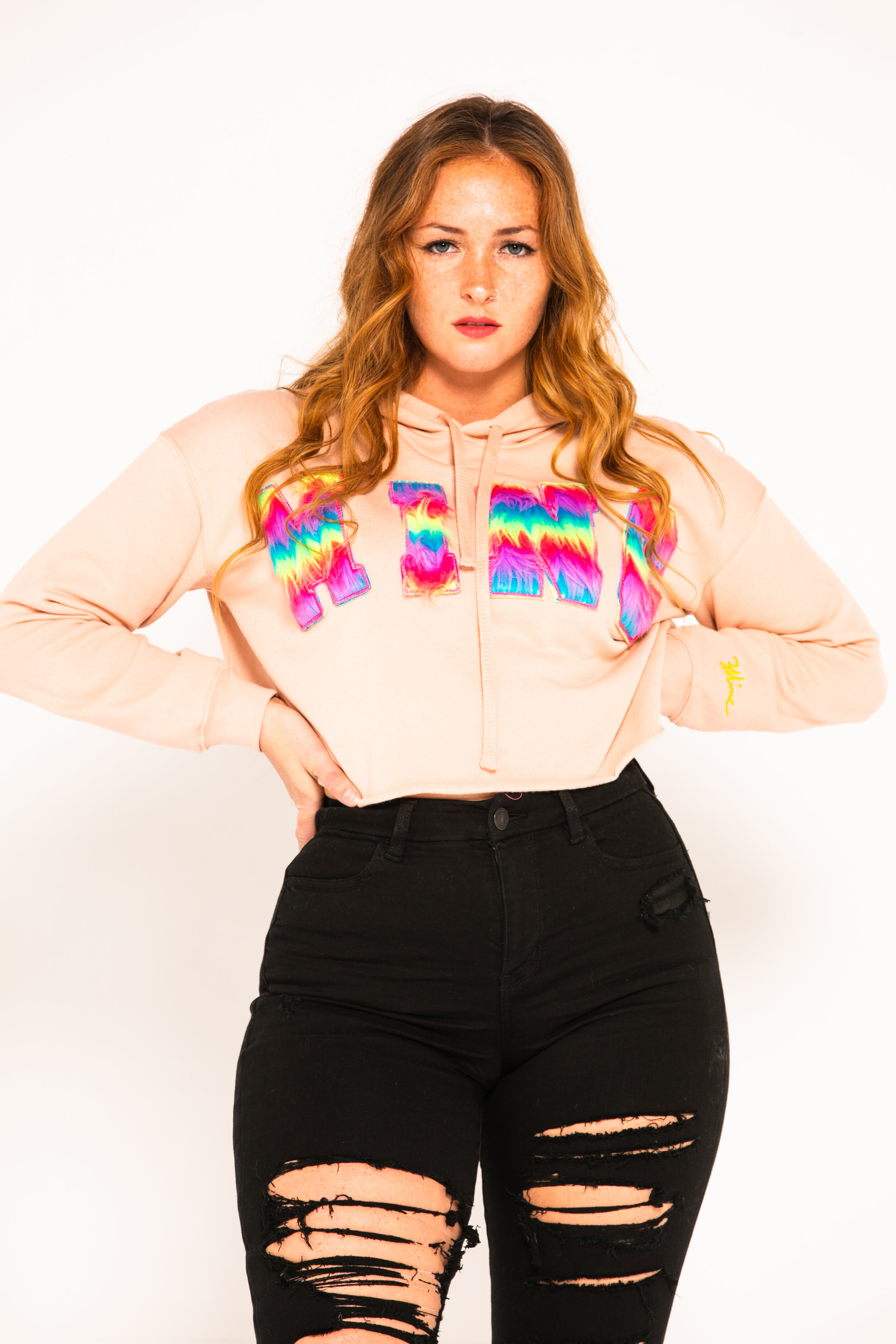 "Unicorn Lov3" Womens Crop Hoody