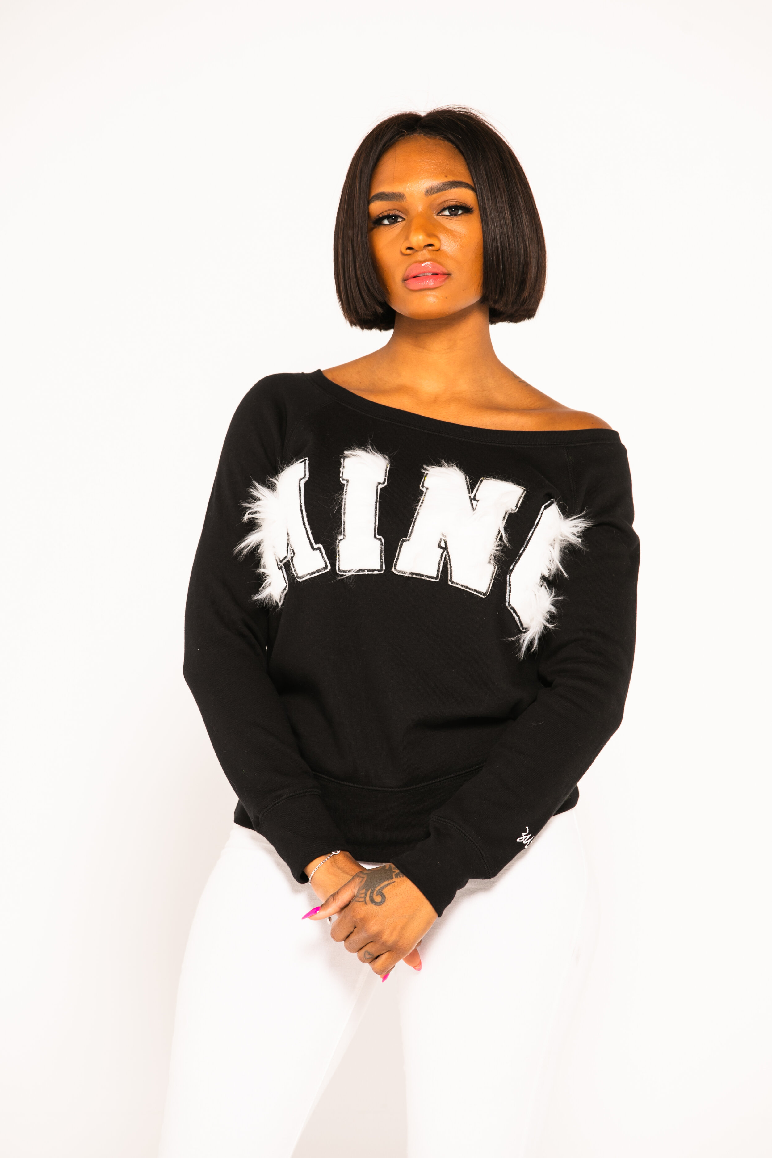 "Ch3ckerboard" Womens Crop Crew