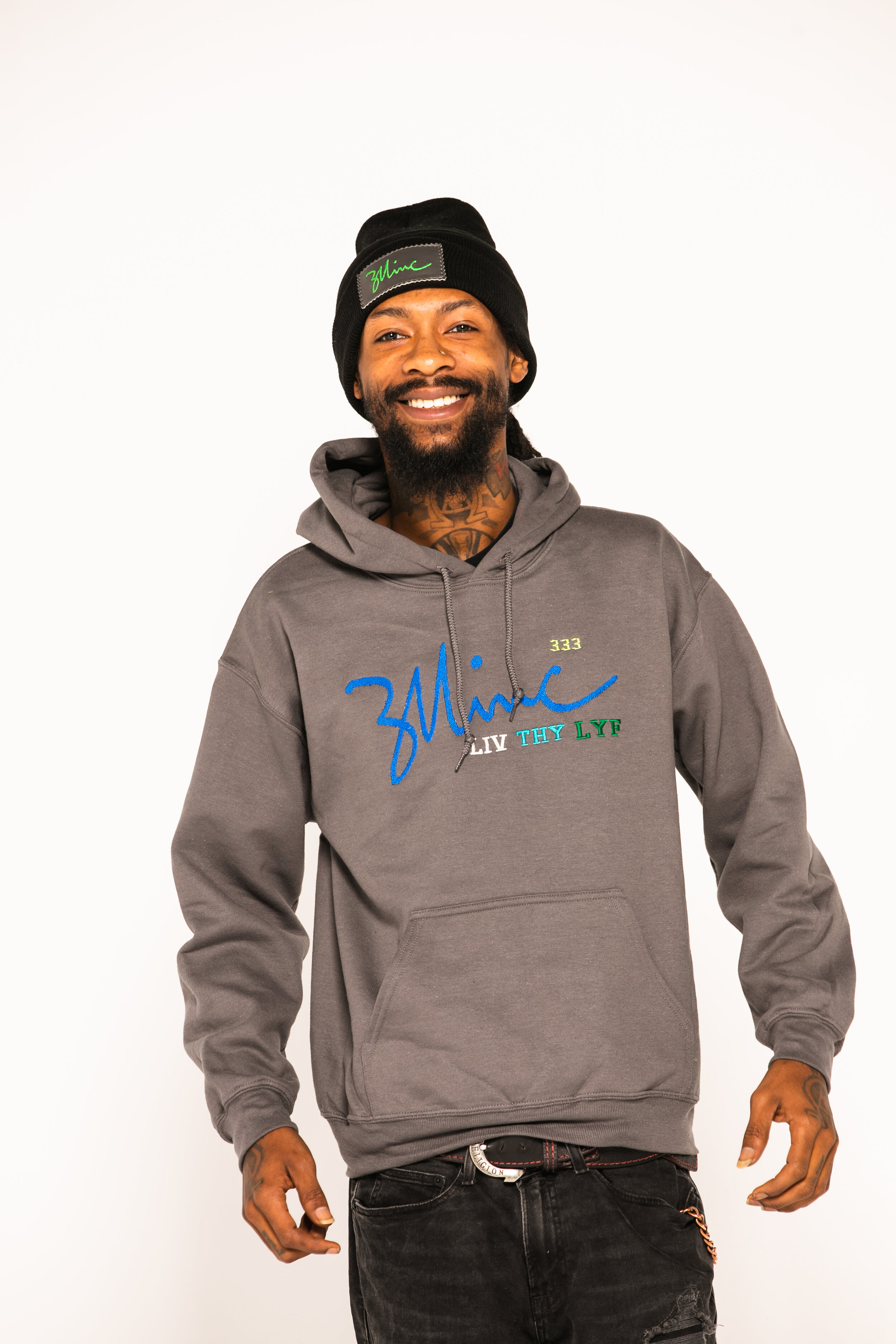  "Signature 333" Unisex Hoody Medium Gray