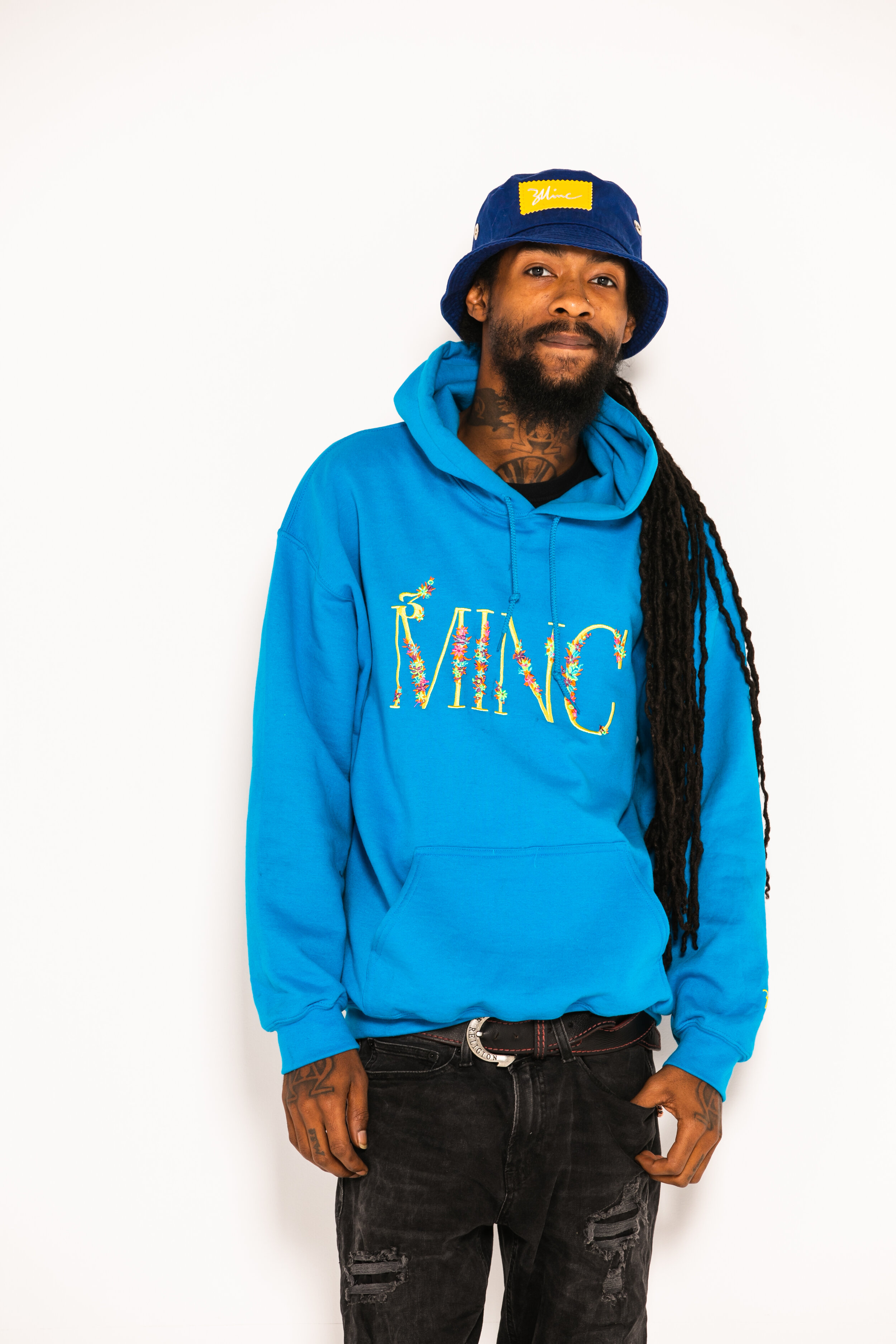 "Third Bloom" Hoody Breakwater Blue