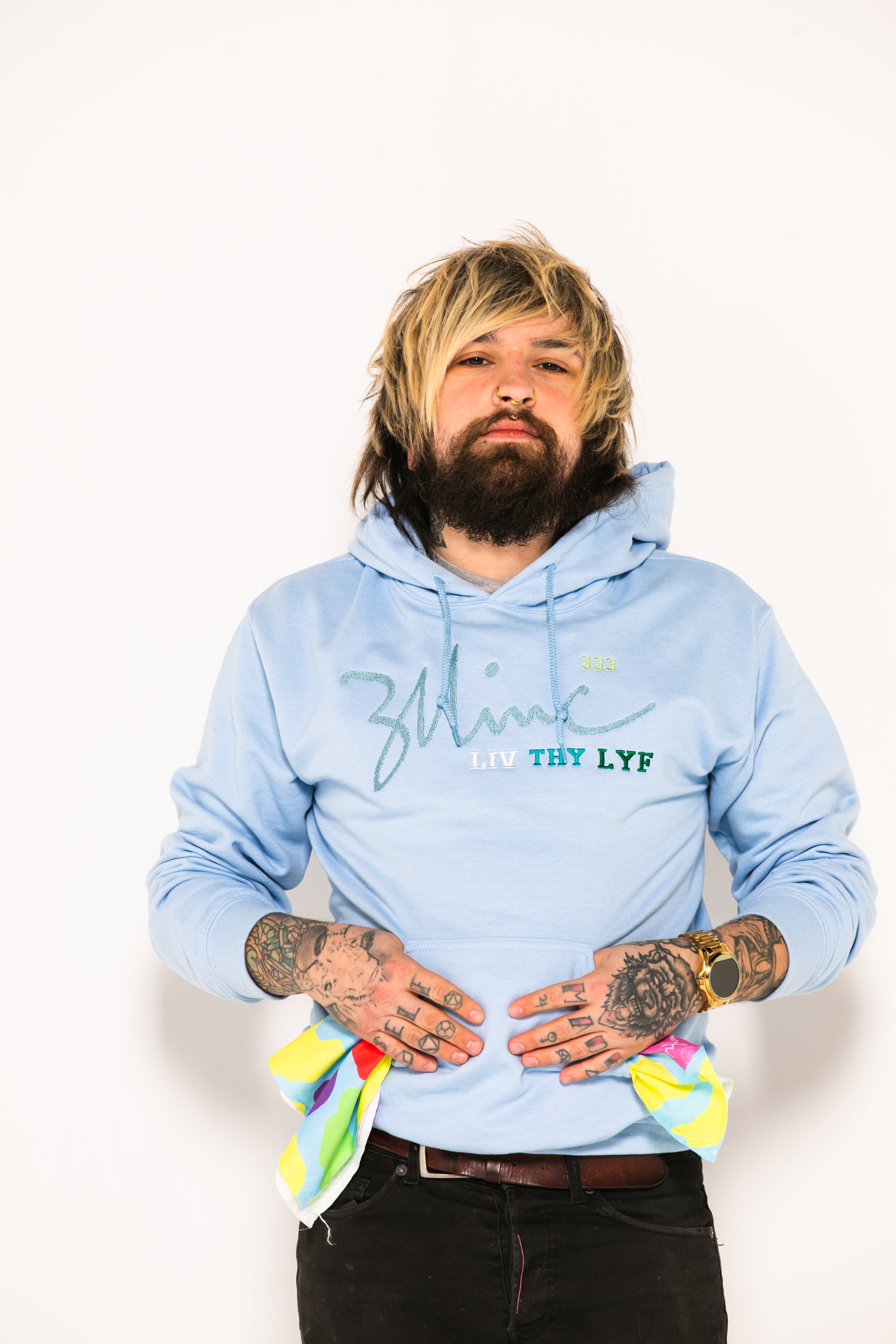  "Signature 333" Unisex Hoody Light Blue