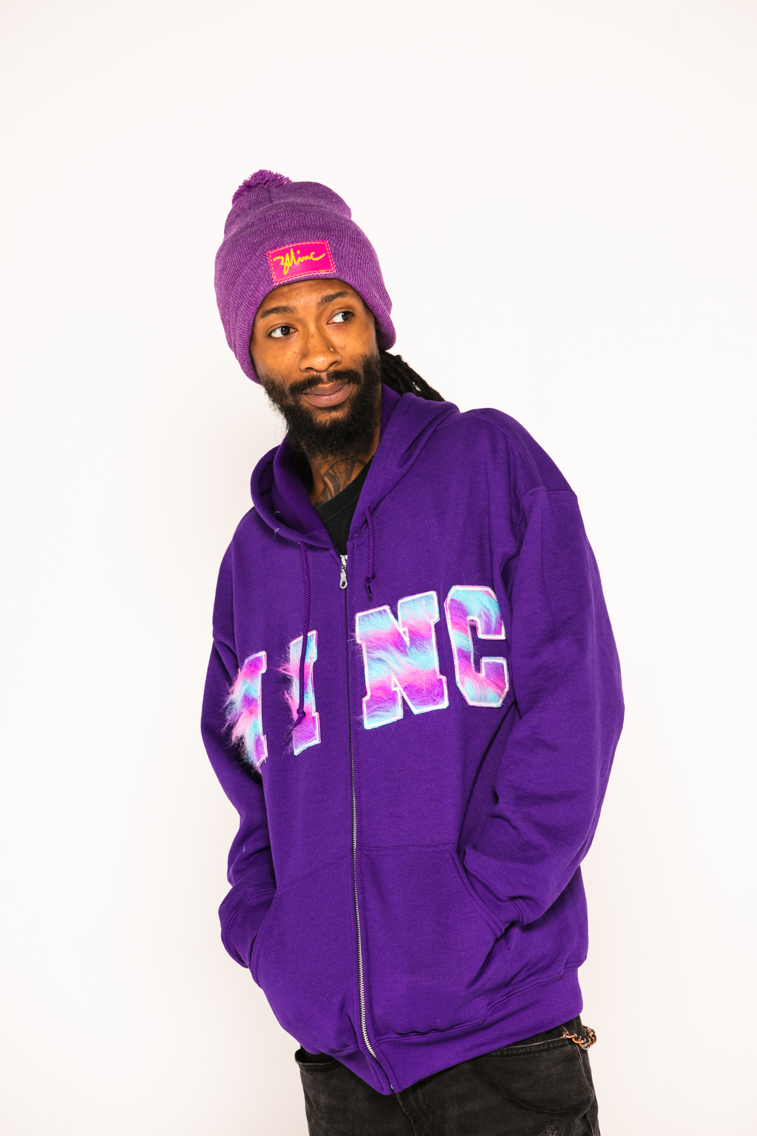 "B3drock Wildlife" Unisex Hoody Purple
