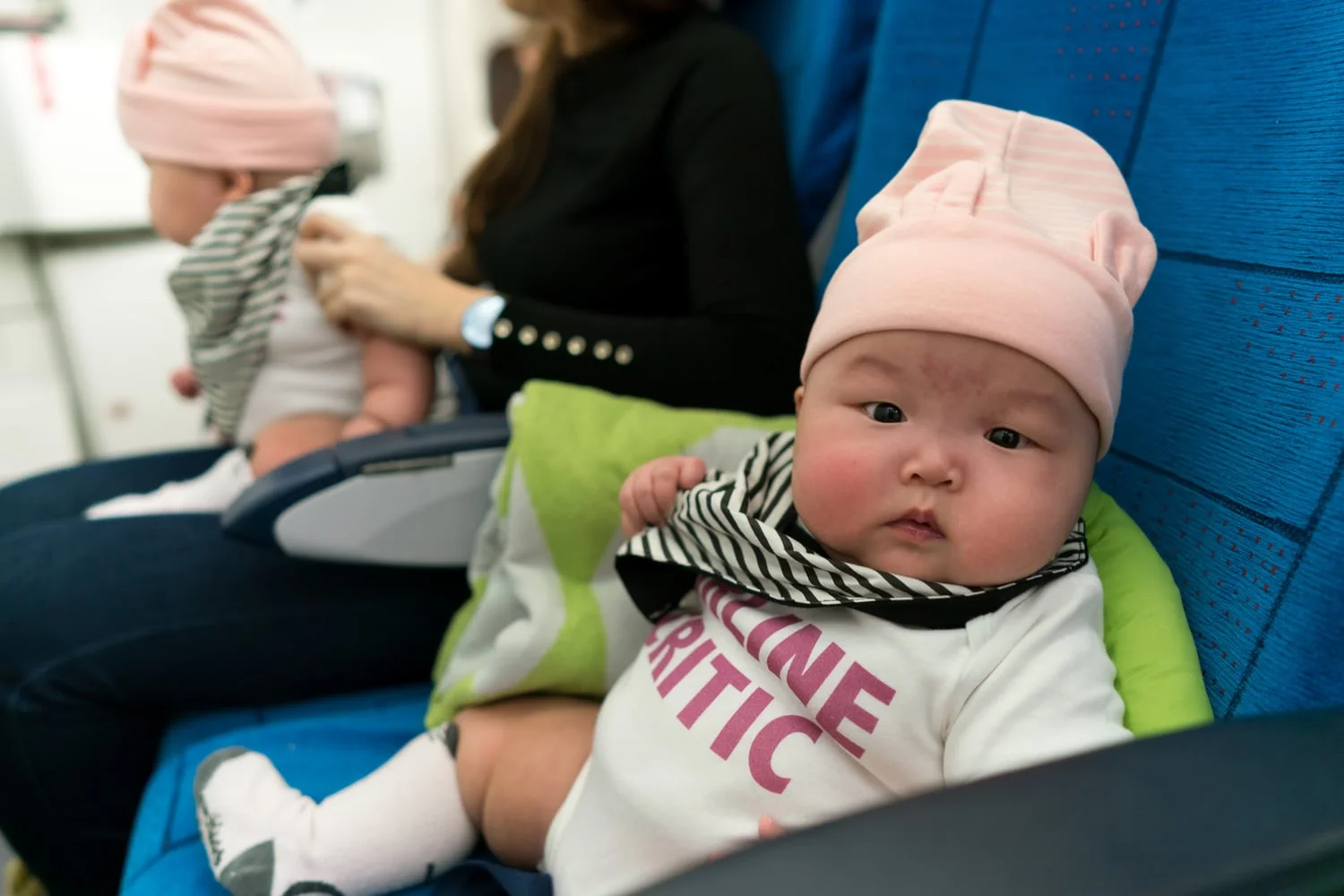 During take off, they were fed milk to equalise the air pressure, which gave them much comfort.