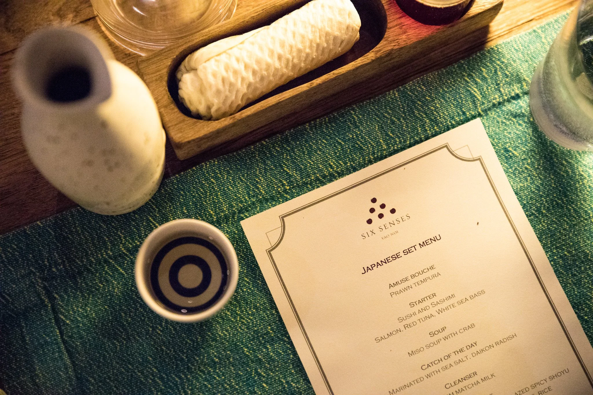 Daily customised menu from the Chef at the Hilltop restaurant. We could dine here all day.