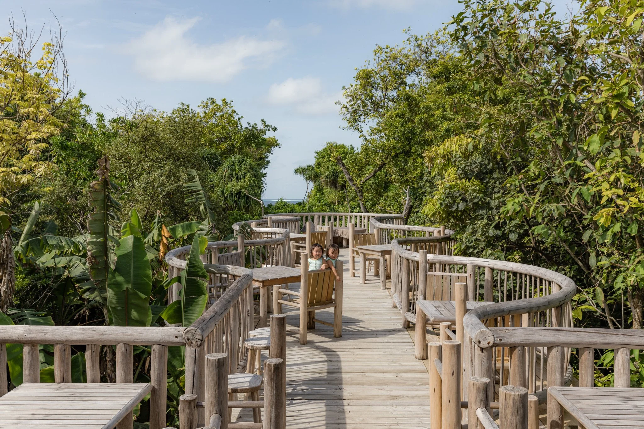 'Fresh in the Garden' restaurant. Dining high in the treetops.