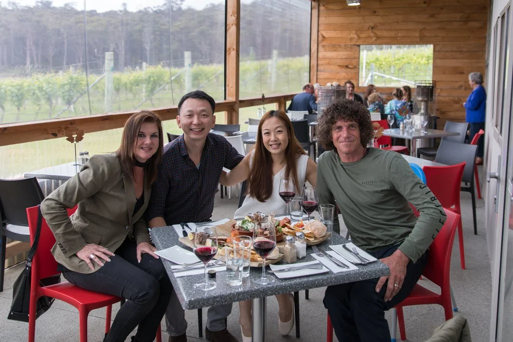 Lunch with our mates, Jen and Phil from Hundred Acre Hideaway