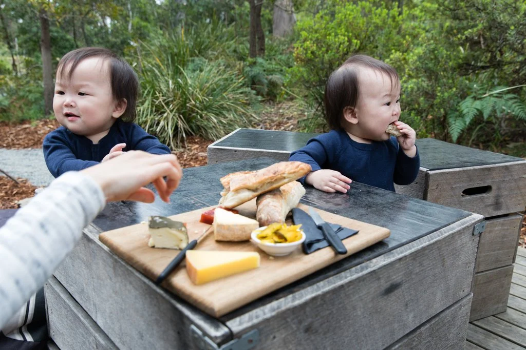 Savouring some artisan cheese and bread at Bruny Island Cheese Co