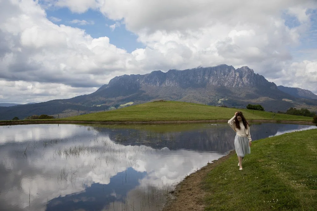 Our private pond at Nest III, Eagles Nest Retreat, with Mount Roland in full view
