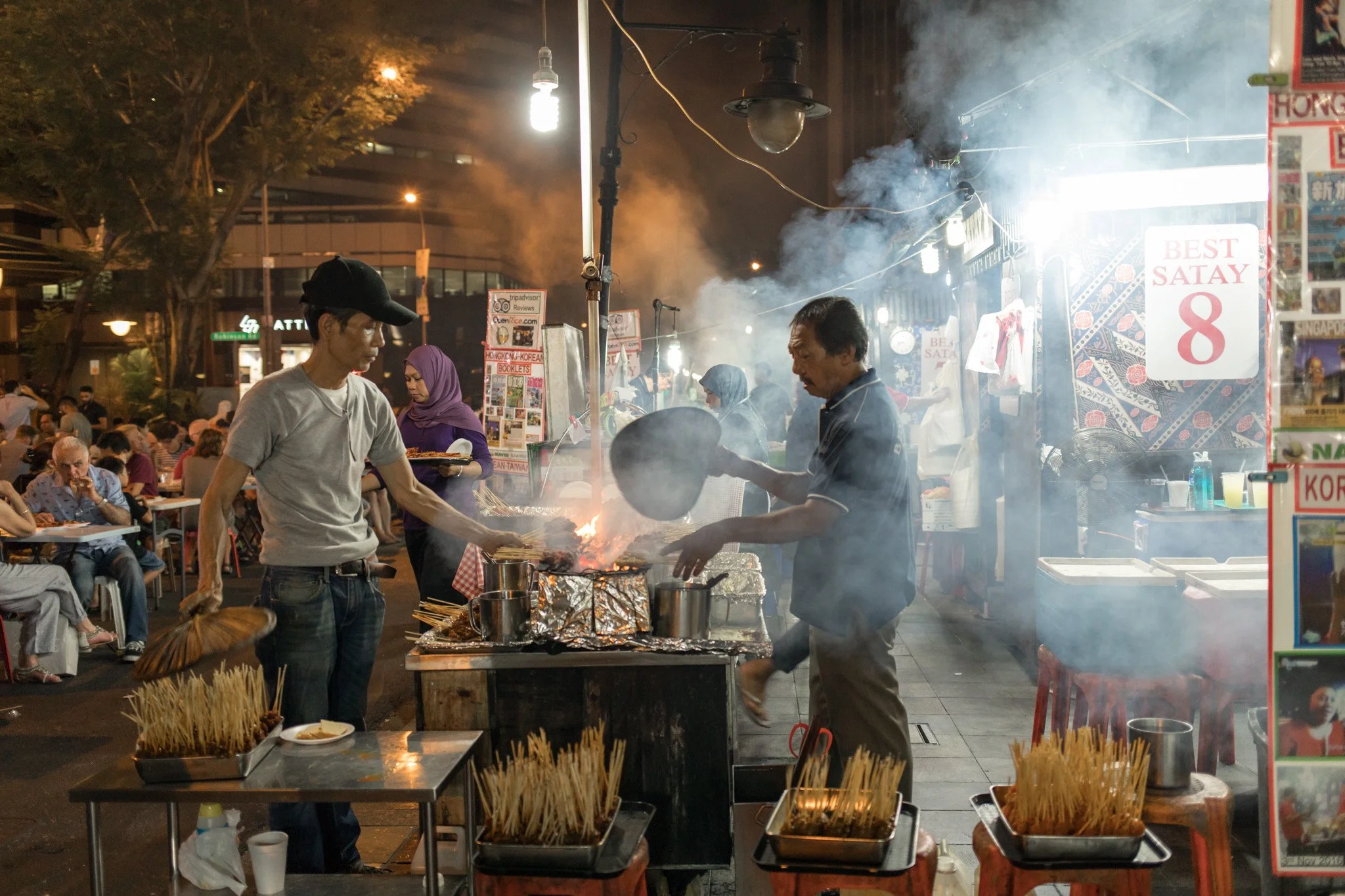 Well, Lau Pa Sat was a stone's throw away, had to head over for satay supper.