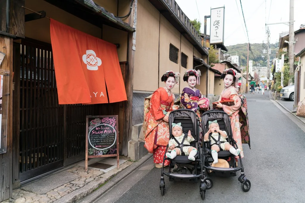 Had to grab a picture with the Geishas (tourists). Here at Gion district everyone plays dress-up!