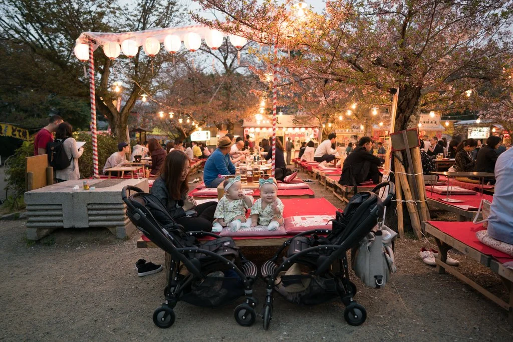Tiniest participants at the light up festival at Maruyama Park