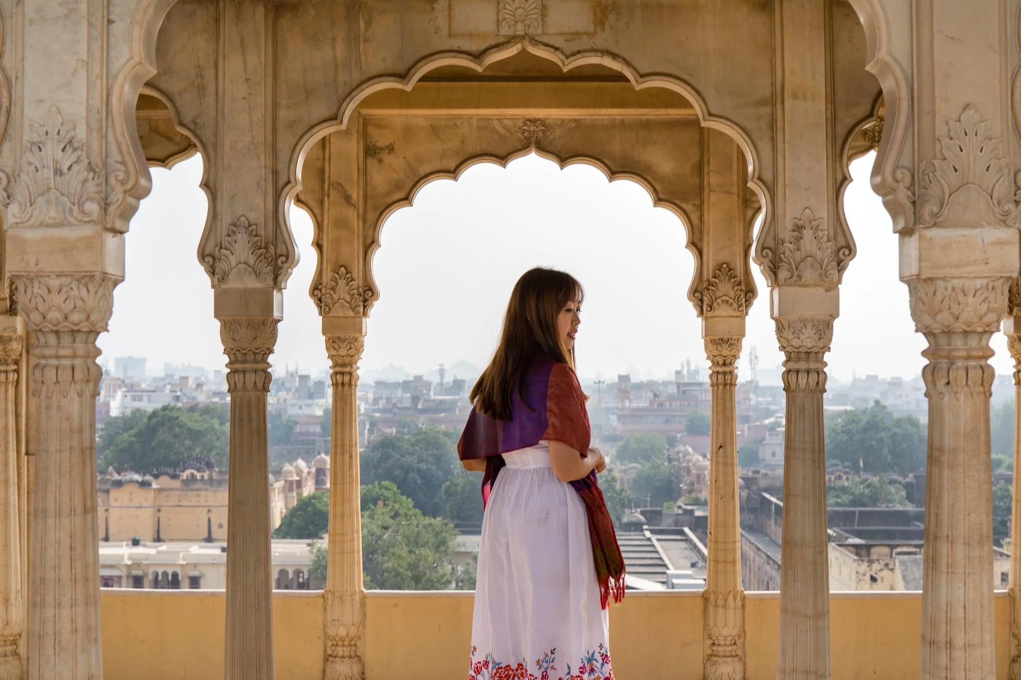 The seventh or the top floor of the Chandra Mahal, also known as Mukut Mandir, gave a stunning view of the City Palace and Jaipur City.