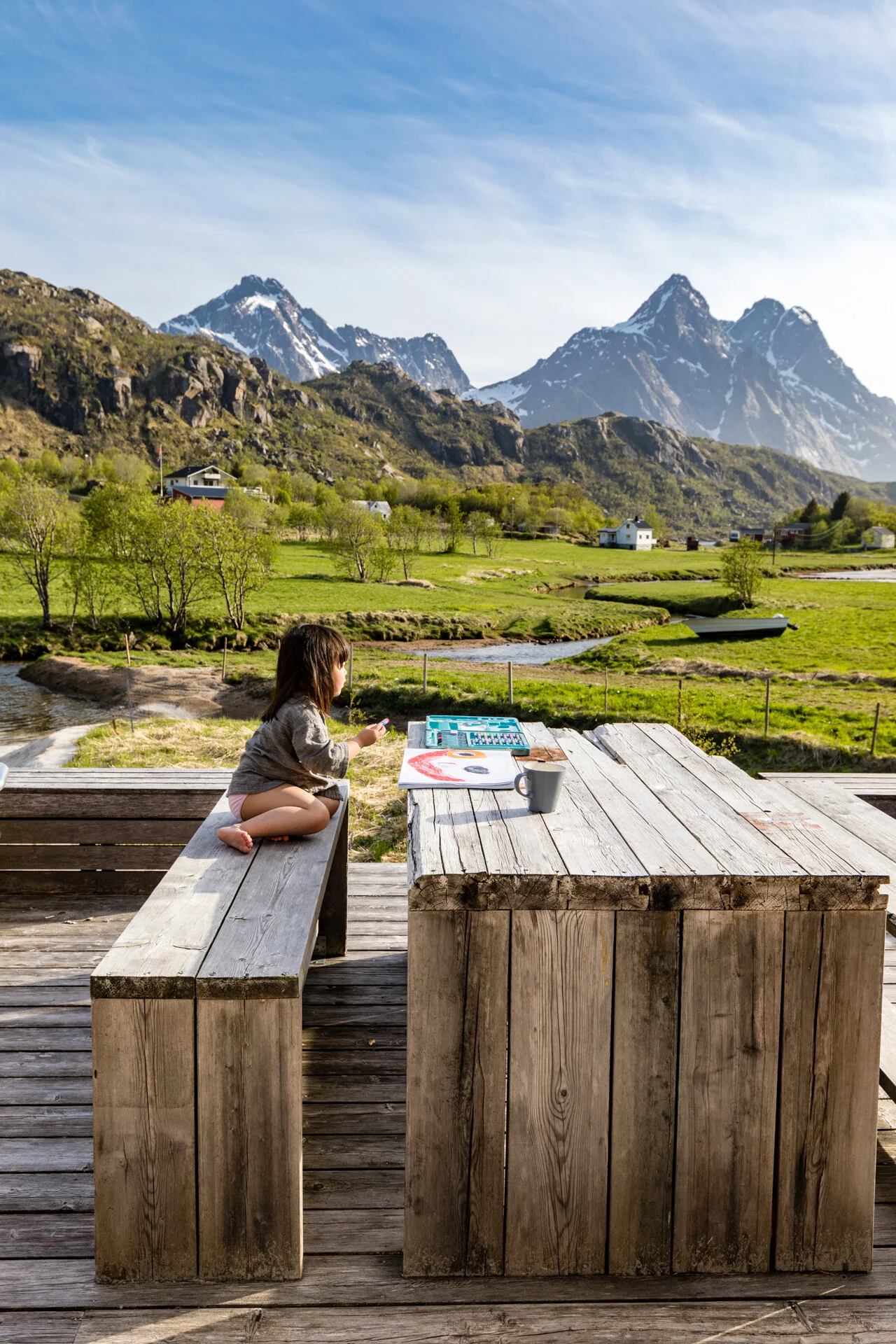 Lauren getting inspired to draw…the Joker?