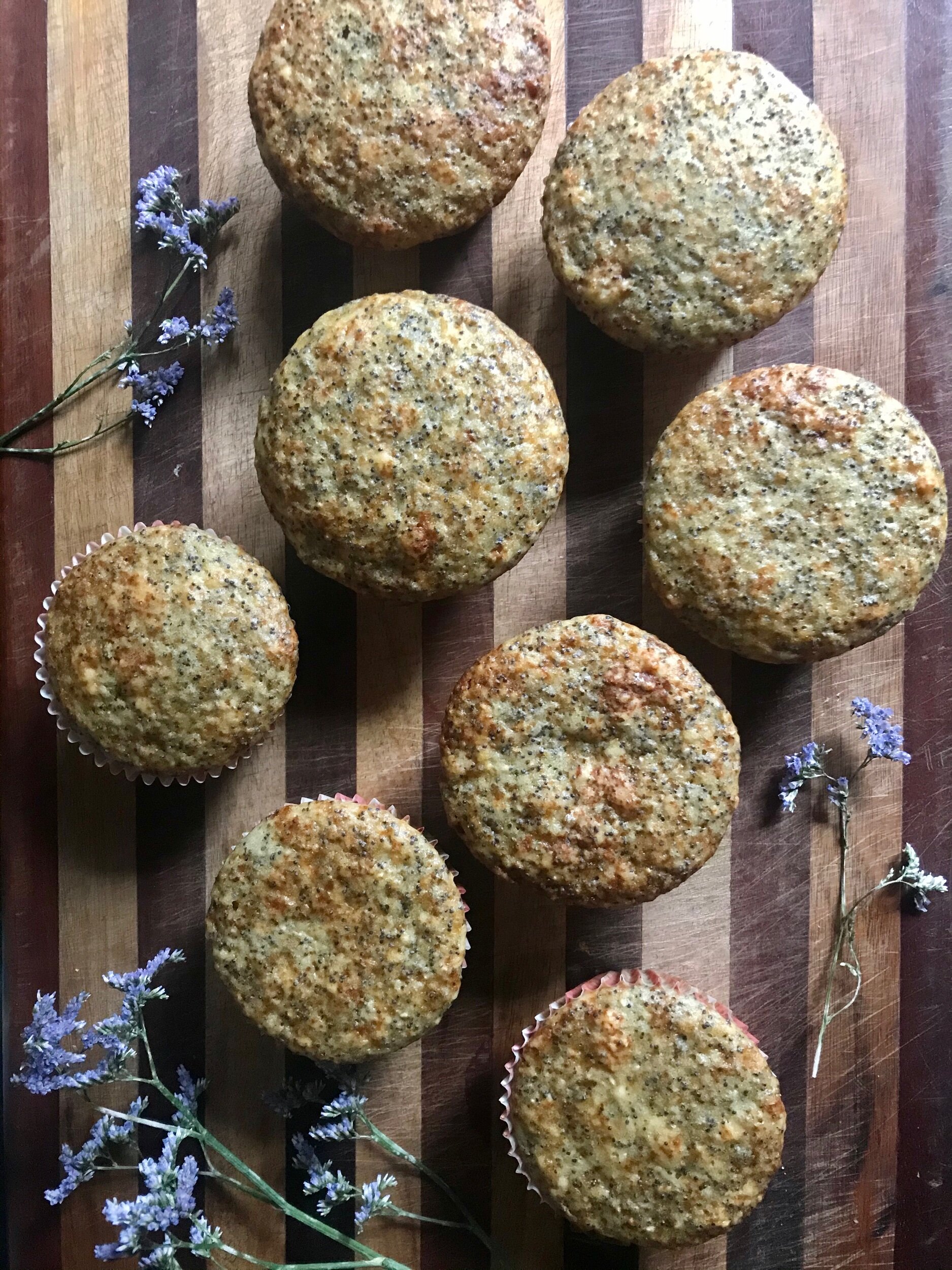 Sugar-Free Lemon Poppyseed Muffins