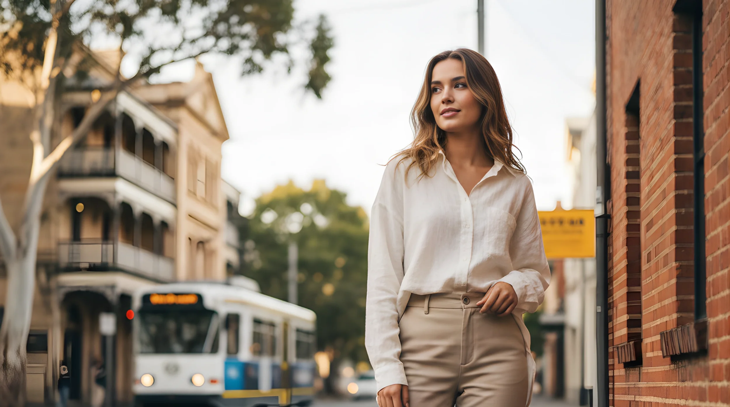 Aspiring fashion model walking through an urban setting, representing confidence and new beginnings when entering the modelling industry with no prior experience