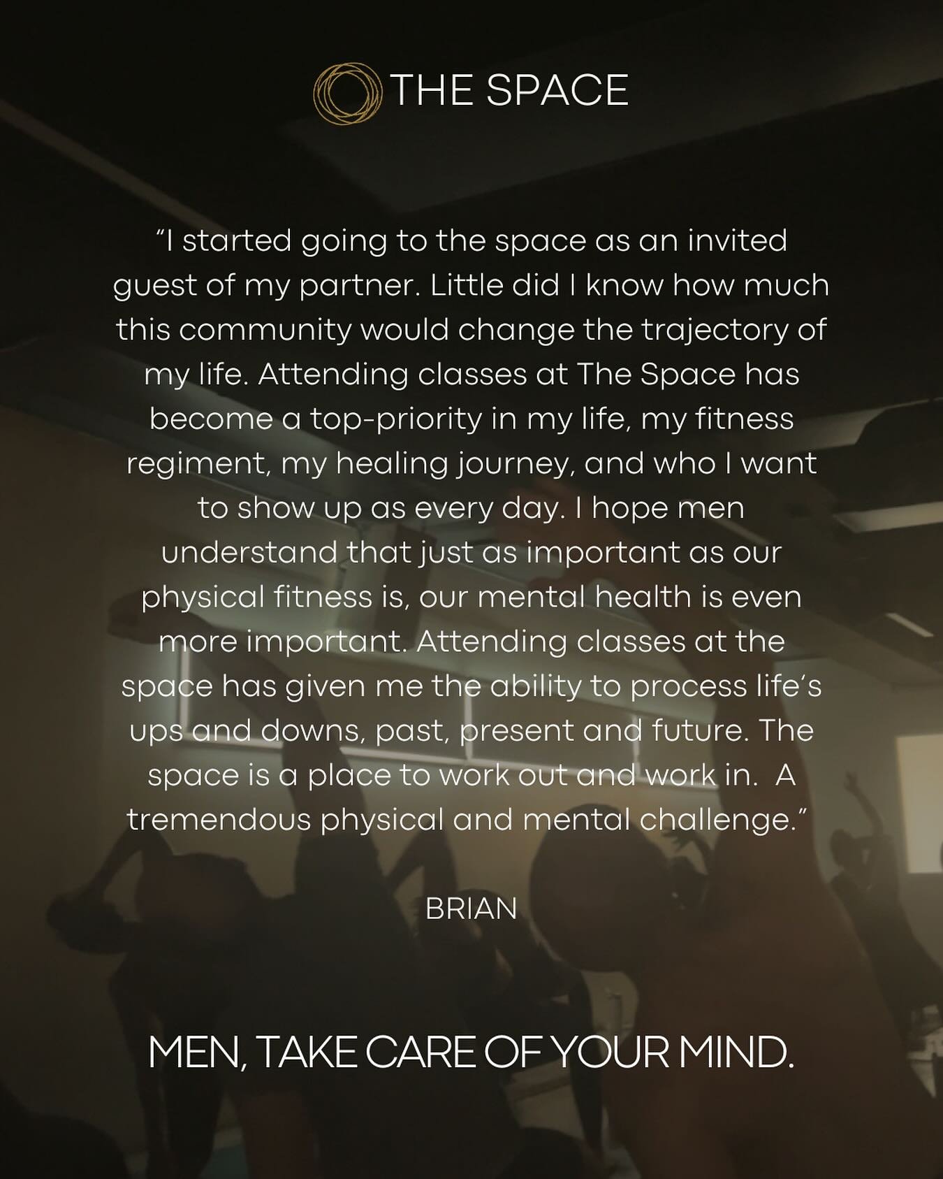 More amazing words from one of our awesome Men Members in honor of Men&rsquo;s Mental Health month 💙

There&rsquo;s space for men here.