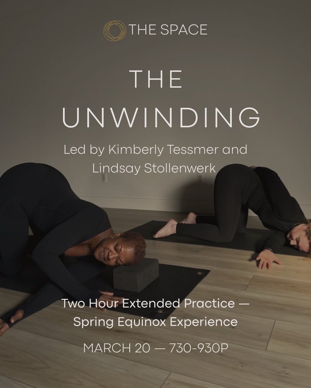 This dynamic duo is hosting their second co-led Unwinding class 😌 in celebration of the solstice, let&rsquo;s gather to unwind after a long winter. 

Book your spot on mindbody. Space is limited.