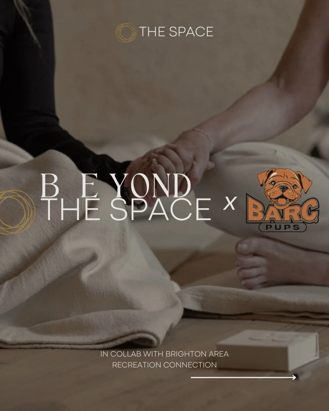 We&rsquo;re excited to continue our collaboration with the Brighton Area Recreation Center (BARC) and our Spring Sessions are now live!
These classes are a beautiful way to experience The Space out in the community&mdash;moving, breathing, and connec