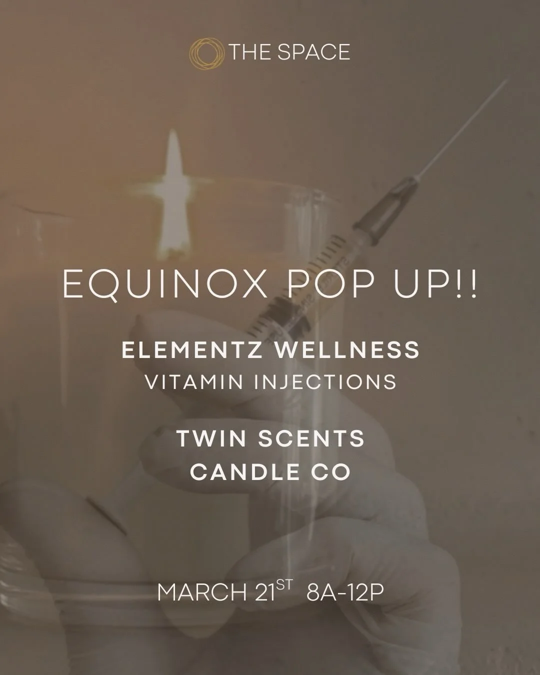 Join us at The Space on the Spring Equinox, March 21 from 8a&ndash;12p for a special in-studio pop-up celebrating light, renewal, and the shift into a new season. ✨

We&rsquo;re welcoming two incredible female-founded local businesses to share their 
