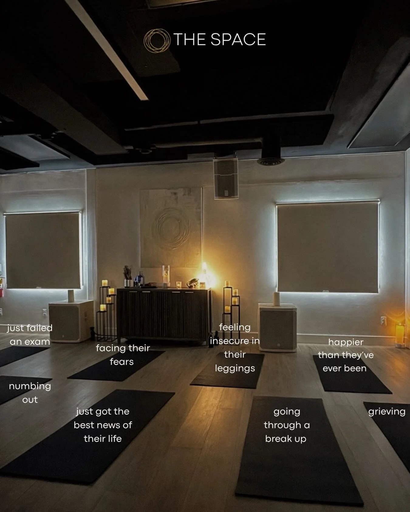 Everyone walks through our doors carrying a completely different world.

Different walks of life. Different realities. Same room.

At The Space, there is no expectation to be anything other than where you are in this one precious life. 
No need to ex