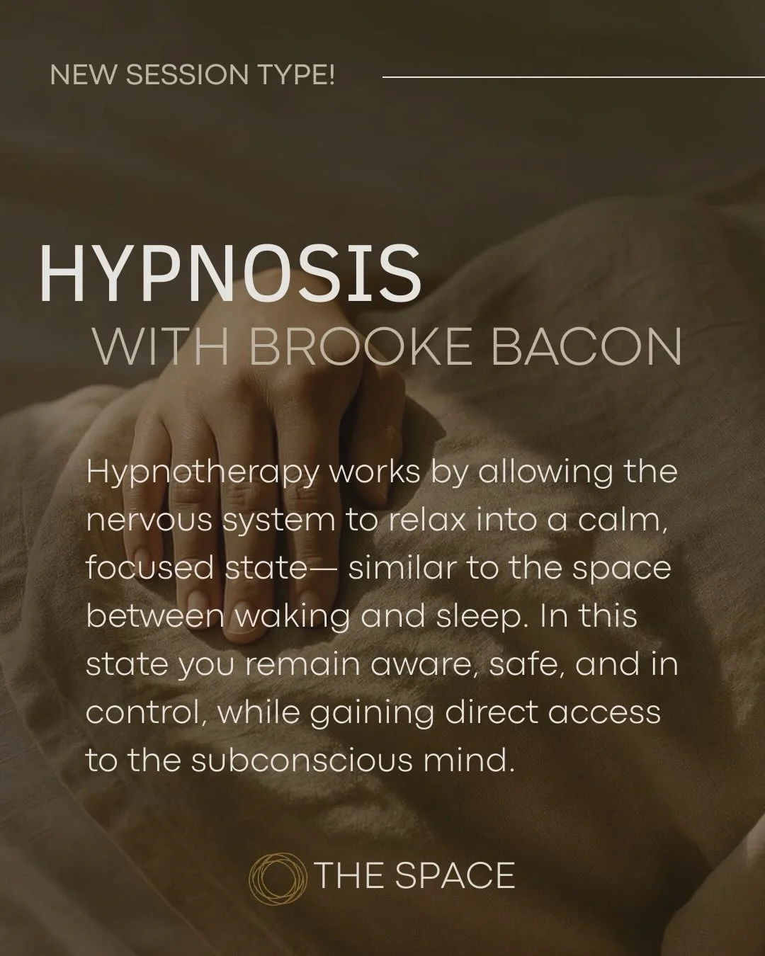 A new offering in house by our one and only Brooke Bacon 🌿

These two-hour sessions are a deeply guided journey into the subconscious mind, where the patterns, beliefs, and emotional imprints that shape our lives are stored.

With understanding come