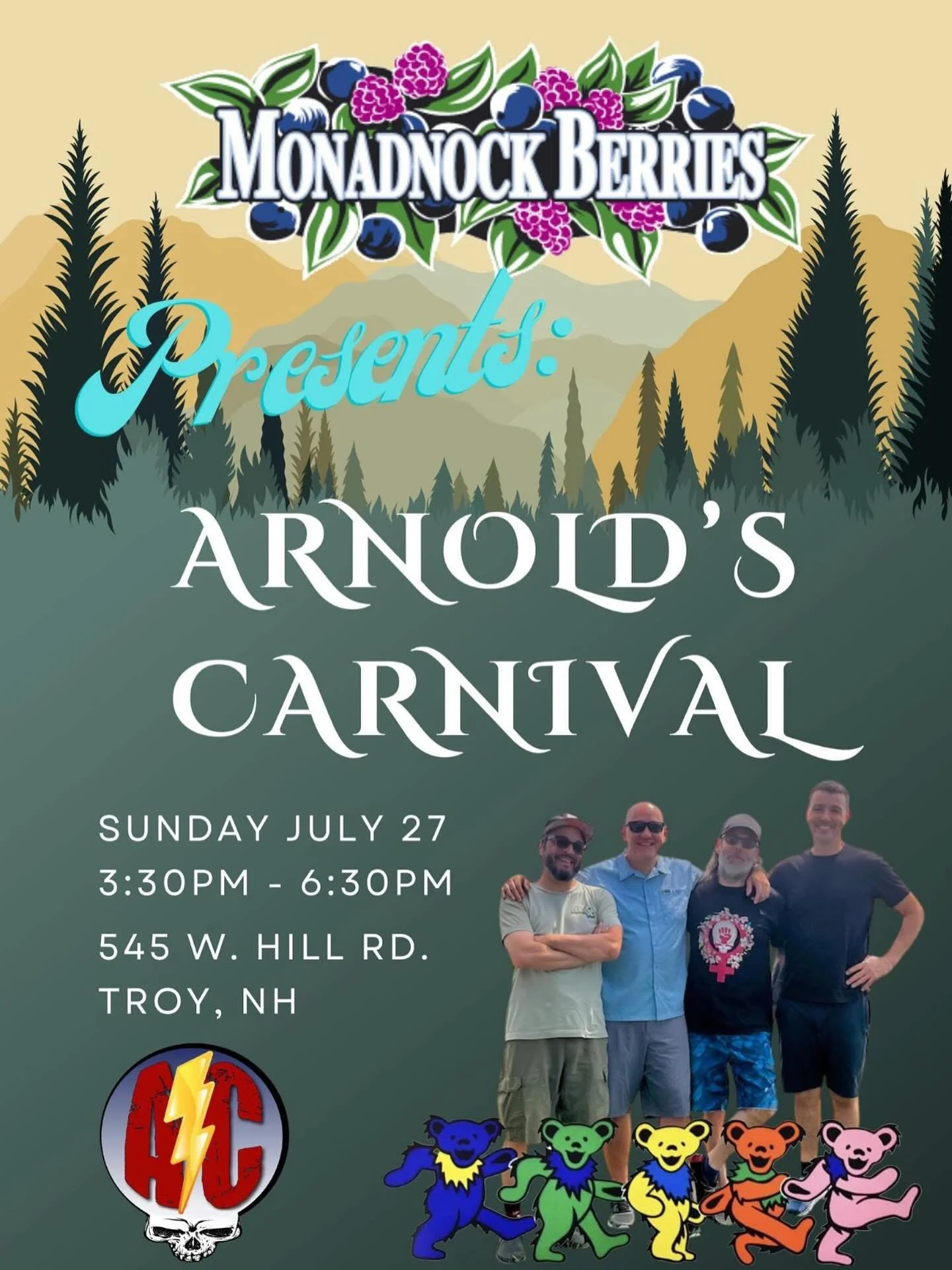 🎸 TODAY! Free event for all! 🎸 

🍔 Groovy grill will be on site whipping up delicious burgers, mac-n-cheese, pulled pork etc. 
✅ The weather should cooperate this afternoon to set up on the front lawn, bring some chairs and/or blankets! 
☔️ If it 