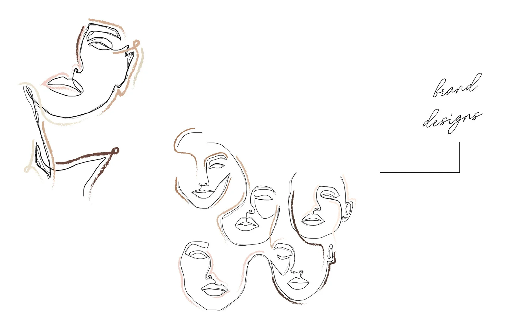   These images were illustrated by hand + converted into Illustrator for a digital look  