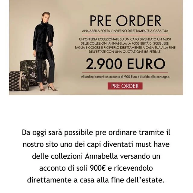 vedi tutte le info sul sito (link in bio) promozione Estate 2020 🔶 #minkcoat #annabella #annabellapavia