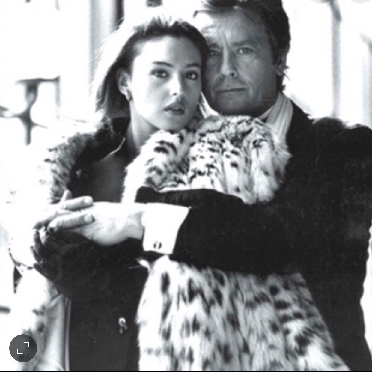 simply #annabella #annabellapavia #since1957 (Alain Delon and Monica Bellucci)