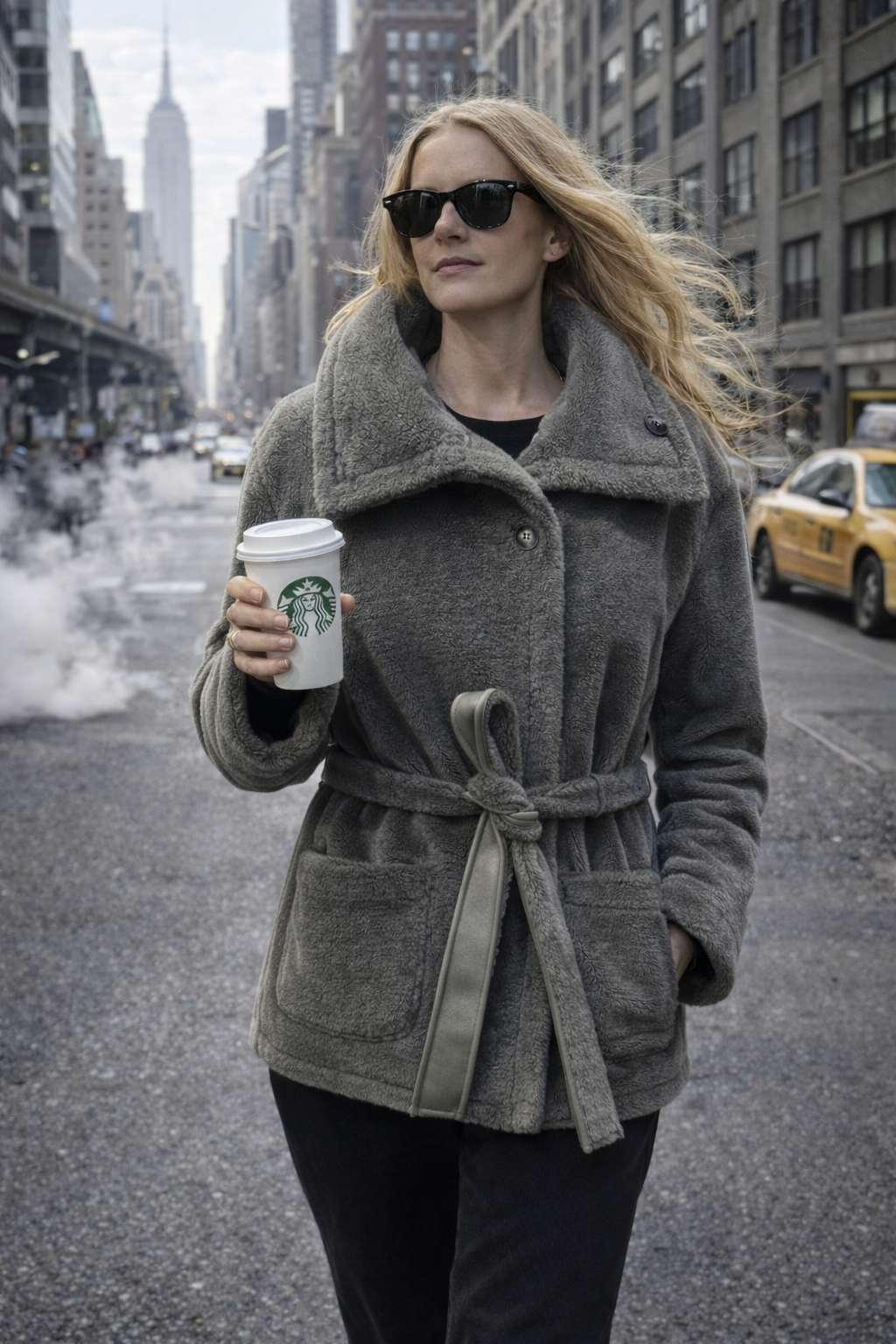 N. 13 - PL411 - Giacca trench in shearling lana