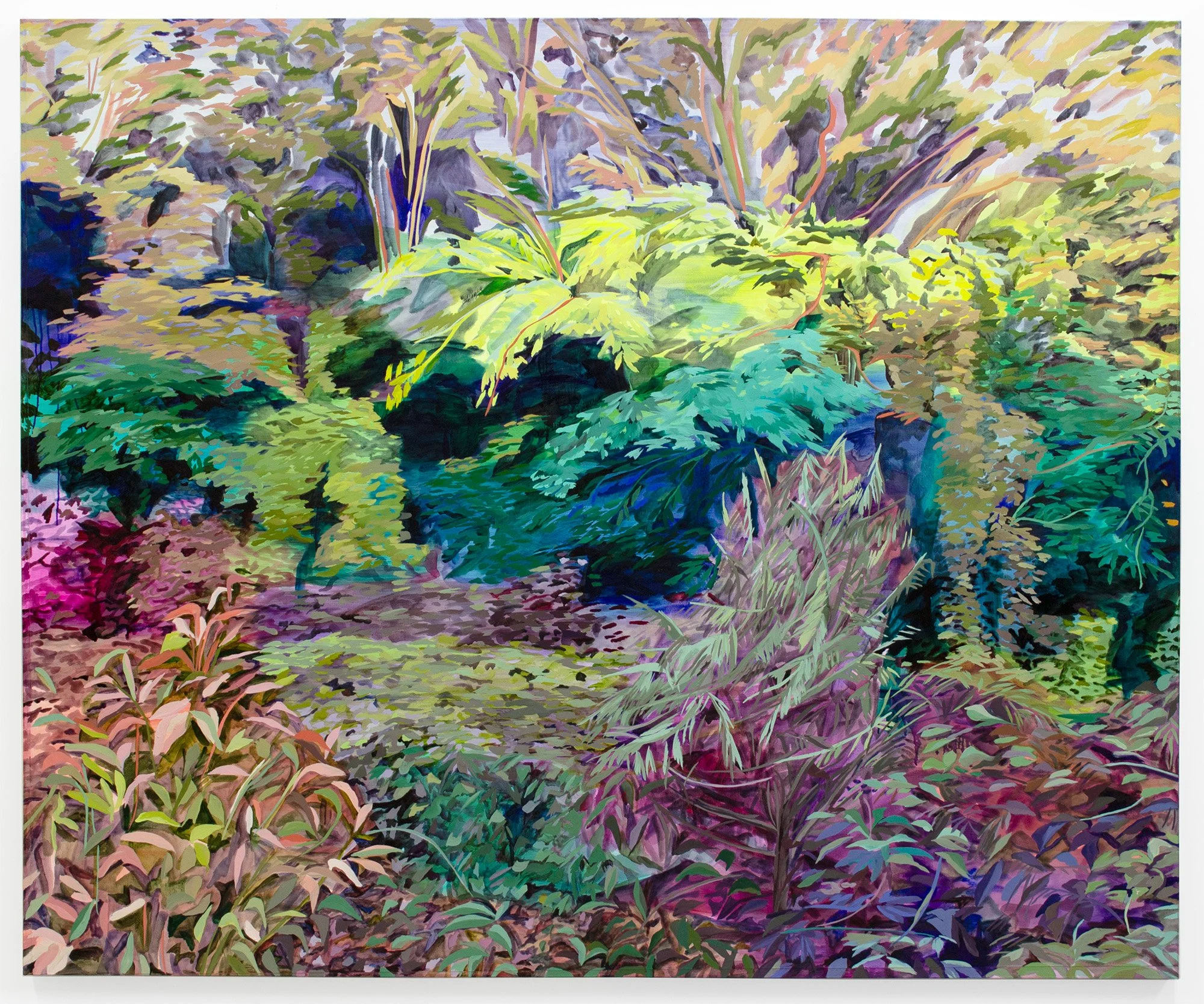   Spirits of the Bog , 2024, oil on paper on canvas, 60 x 72 inches 