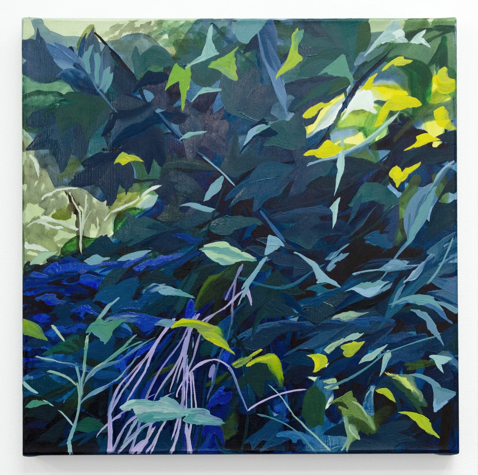   Krishna Krishna, 2025,  oil on paper on canvas, 20x20 in 